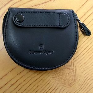 Etienne Aigner Golf Tee & Marker Set Black Leather Case